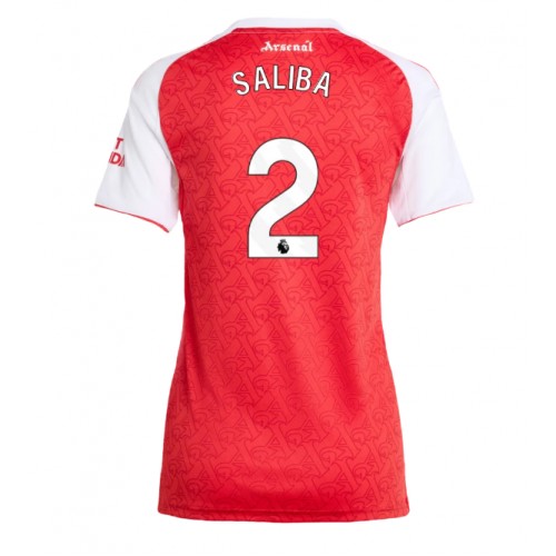 Arsenal William Saliba #2 Replika Hemmatröja Dam 2025-26 Kortärmad